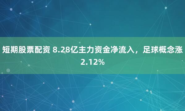 短期股票配资 8.28亿主力资金净流入，足球概念涨2.12%